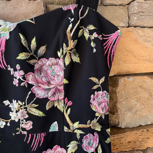 NEW Dress The Population XL Nicole Floral Bird Embroidered Midi Dress Wedding - Picture 9 of 16